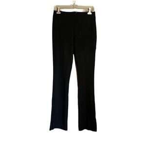Ecru black sia pull on pant with slit hem. Size small